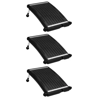 vidaXL Zaobljen solarni grelni panel za bazen 3 kosi 72,5x46 cm