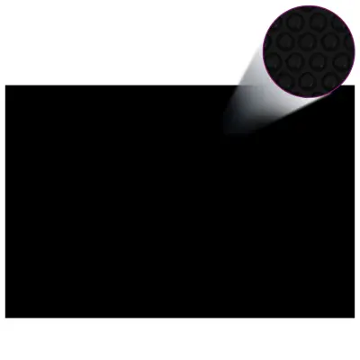 vidaXL Pravokotno pokrivalo za bazen 600x400 cm PE črno