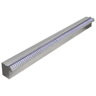 vidaXL Pravokotna fontana za bazen LED slap nerjaveče jeklo 90 cm