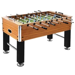 vidaXL Miza za namizni nogomet 60 kg 140x74,5x87,5 cm rjava in črna