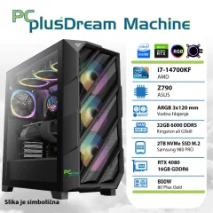 PCPLUS Dream Machine i7-14700KF 32GB 2TB NVMe SSD GeForce RTX 4080 16GB gaming namizni računalnik