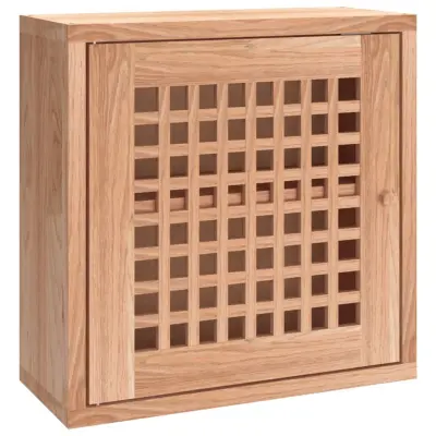 vidaXL Stenska omarica 42x18x42 cm trdna orehovina