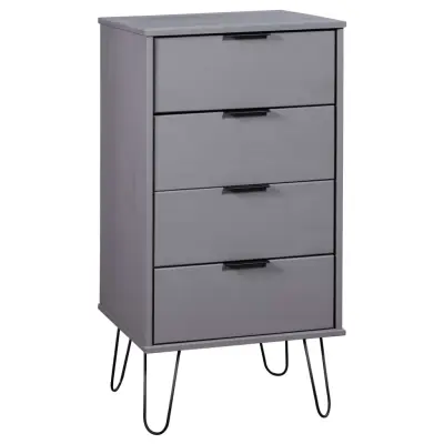 vidaXL Omarica s predali siva 45x39,5x90,3 cm trdna borovina