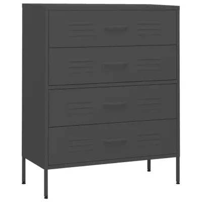 vidaXL Predalnik antracitna 80x35x101,5 cm jeklo