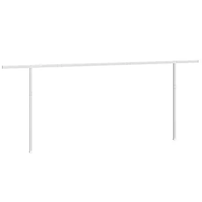 vidaXL Komplet stebričkov za tendo bele barve 600x245 cm železo