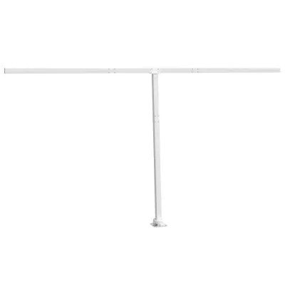 vidaXL Komplet stebričkov za tendo bele barve 450x245 cm železo