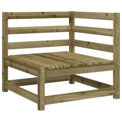 vidaXL Kotni vrtni kavč 70x70x67 cm trdna impregnirana borovina