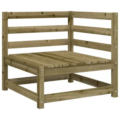 vidaXL Kotni vrtni kavč 70x70x67 cm trdna impregnirana borovina