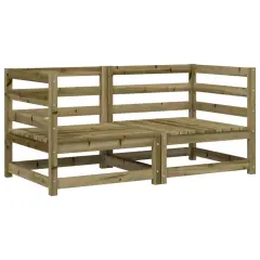 vidaXL Vrtni kotni kavči 2 kos 70x70x67 cm trdna impregnirana borovina