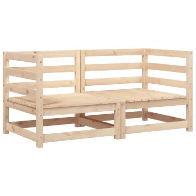 vidaXL Kotni vrtni kavči 2 kosa 70x70x67 cm trdna borovina