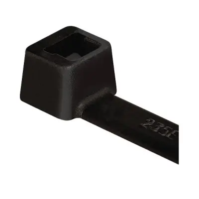 100 kosov. HellermannTyton kabelske vezalke T30R-W-BK-C1