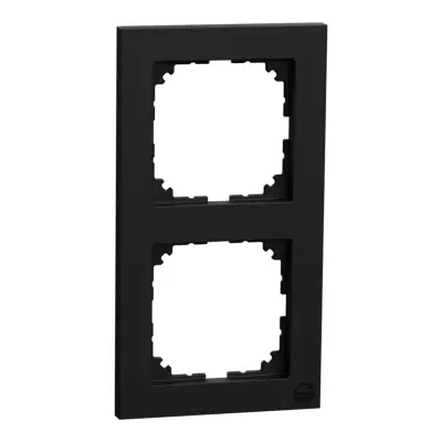 Merten okvir 2-kanalni črni mat MEG4020-3603