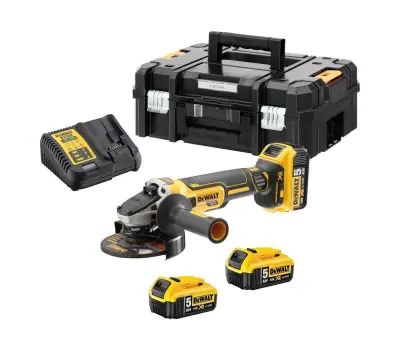 DEWALT Aku kotni brusilnik 18V 3x5.0Ah, 125mm TSTAK