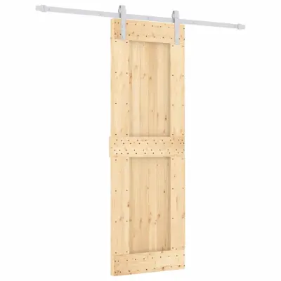 vidaXL Drsna vrata s kompletom vodil 70x210 cm trdna borovina