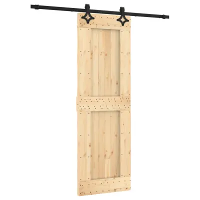 vidaXL Drsna vrata s kompletom vodil 70x210 cm trdna borovina