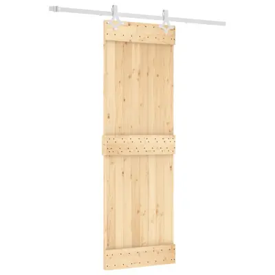 vidaXL Drsna vrata s kompletom vodil 70x210 cm trdna borovina