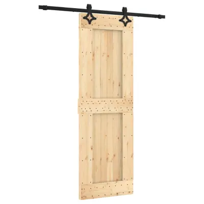 vidaXL Drsna vrata s kompletom vodil 70x210 cm trdna borovina