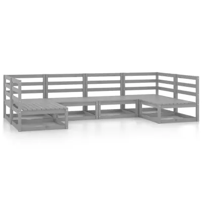 vidaXL Vrtna sedežna garnitura 6-delna trdna borovina