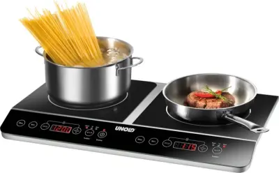 Indukcijska dvojna kuhalna plošča Unold plat. Elegance 58175 eds/sw