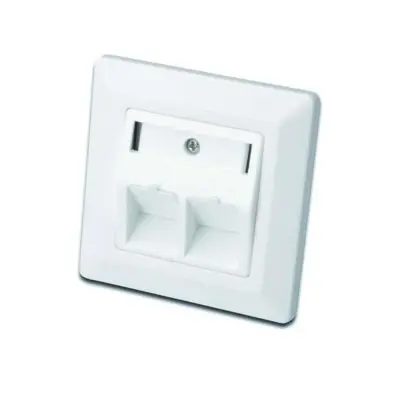 Assmann Electr. Sredinska plošča 2-kratna 80x80, RAL9010, RJ45 DN-93801-1