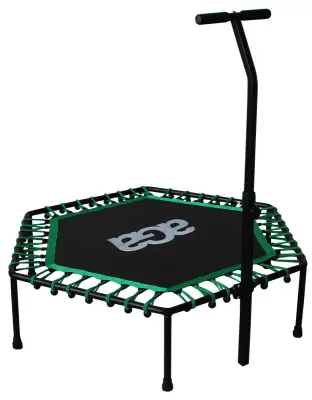 Aga FITNESS Trampolin 130 cm Zelena + ročaj