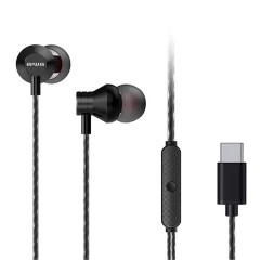 AIWA žične slušalke z mikrofonom USB C - ESTM-50USB-C/BK