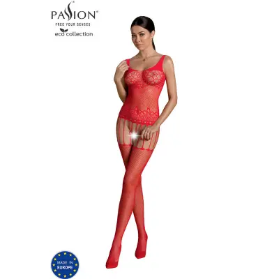 BODYSTOCKING Passion Eco BS001 Red-rdeča-Enotna S/L