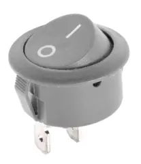 STIKALO 0-1 220V/6A za montažo fi: 22mm  srebrne barve