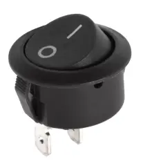 STIKALO 0-1 220V/6A za montažo fi: 22mm črne barve