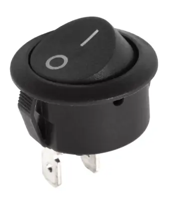 STIKALO 0-1 220V/6A za montažo fi: 22mm črne barve
