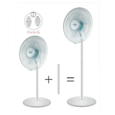 BE COOL stojalo in namizni ventilator 40 cm bele barve