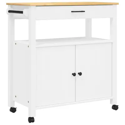 vidaXL Kuhinjski voziček MONZA 84x40x90 cm trdna borovina