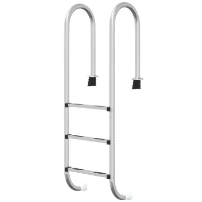 vidaXL Lestev za bazen 54x38x158 cm 304 nerjaveče jeklo
