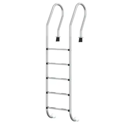 vidaXL Lestev za bazen 54x38x211 cm 304 nerjaveče jeklo