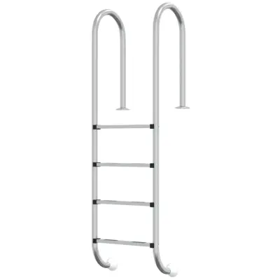 vidaXL Lestev za bazen 54x38x184,5 cm 304 nerjaveče jeklo