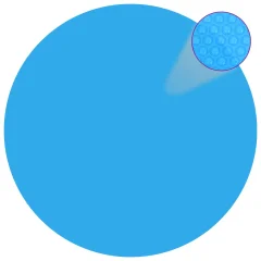 vidaXL Plavajoča okrogla PE solarna folija za bazen 381 cm modre barve