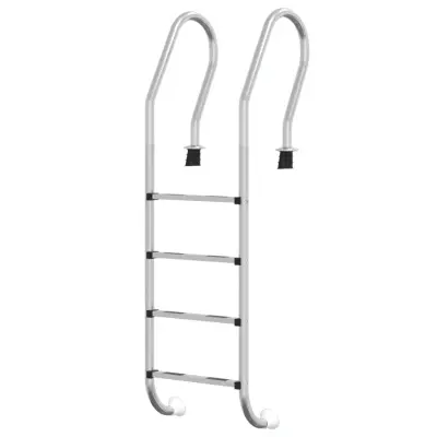 vidaXL Lestev za bazen 54x38x184,5 cm 304 nerjaveče jeklo