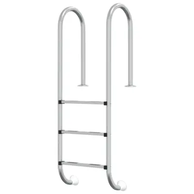 vidaXL Lestev za bazen 54x38x158 cm 304 nerjaveče jeklo