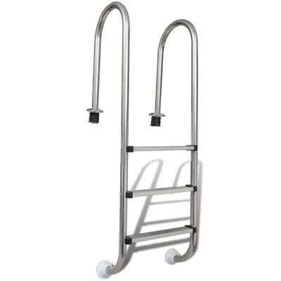 vidaXL Lestev za bazen s 3 stopnicami nerjaveče jeklo 304 120 cm
