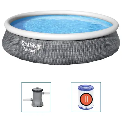 Bestway Napihljiv bazen Fast Set s črpalko 396x84 cm
