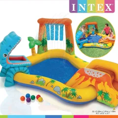 Intex Napihljiv bazen Dinosaur Play Center 249x191x109 cm 57444NP