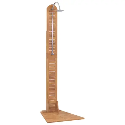 vidaXL Vrtni tuš iz trdne tikovine 70x75x204 cm