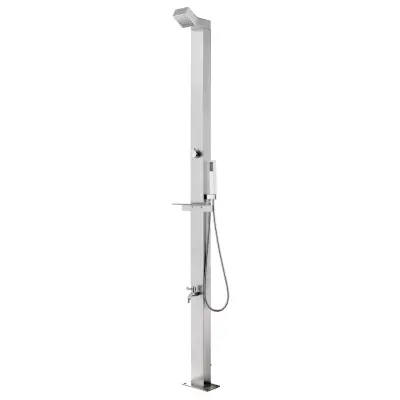 vidaXL Vrtni tuš 220 cm nerjaveče jeklo