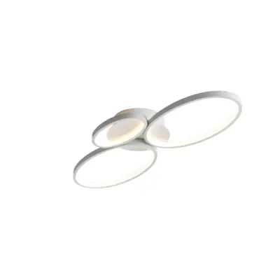 SIOS LED stropna svetilka, 3 obroči, beli