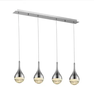 Elie linearna svetilka za vzmetenje 4L, Chrome