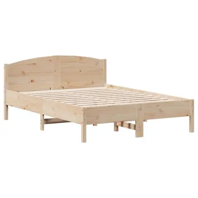 vidaXL Posteljni okvir brez vzmetnice 120x190 cm trdna borovina