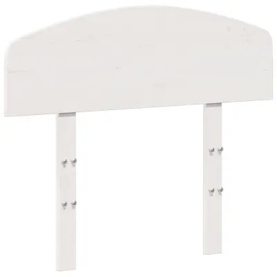 vidaXL Vzglavje bela 75 cm trdna borovina