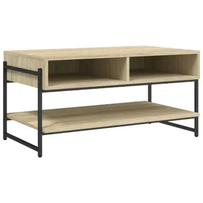 vidaXL Klubska mizica sonoma hrast 90x50x45 cm inženirski les