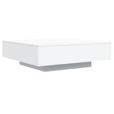 vidaXL Klubska mizica bela 100x100x31 cm inženirski les