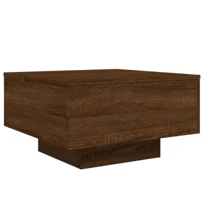vidaXL Klubska mizica rjavi hrast 55x55x31 cm inženirski les